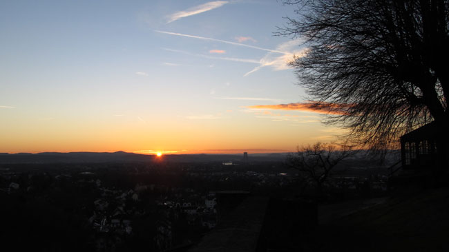 Sonnenuntergang über dem Neuwieder Becken