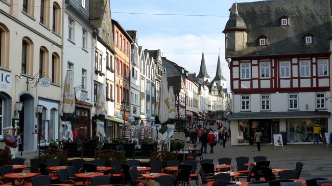 Fußgängerzone und "großer Markt" in Montabaur