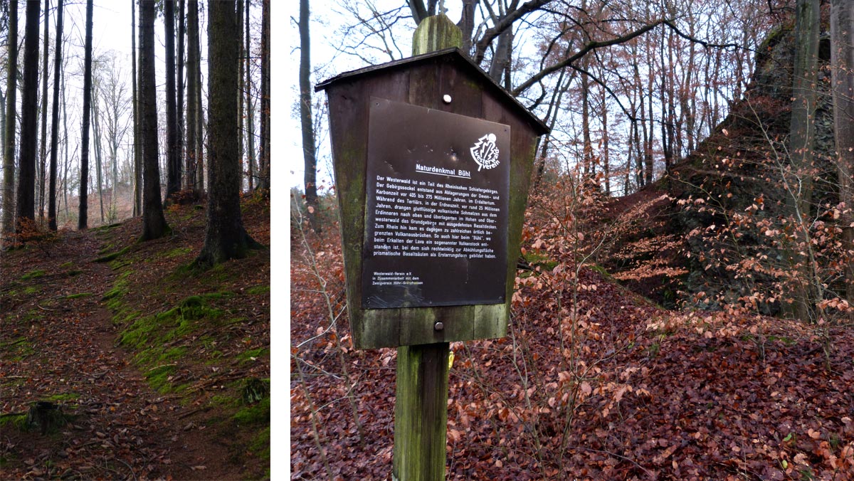 Naturdenkmal - Die Basaltkuppe Bühl bei Hilgert